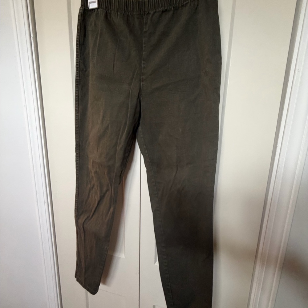 Denim&Co Olive Green Khaki Chinos